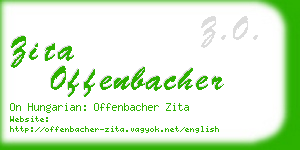 zita offenbacher business card